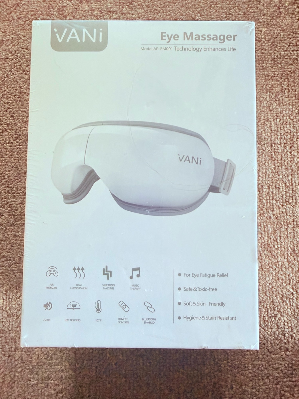 White Eye Massager – Women's Skincare Mask for Relaxation